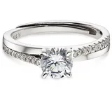 Bruno Banani Solitärring Schmuck Geschenk Verlobungsring rhodiniert, mit Zirkonia (synth) silberfarben 58