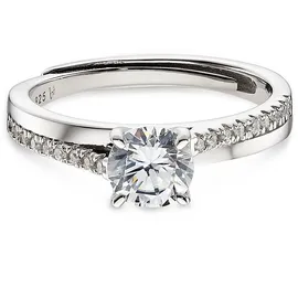 Bruno Banani Solitärring Schmuck Geschenk Verlobungsring rhodiniert, mit Zirkonia (synth) silberfarben 58