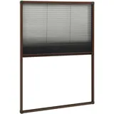 vidaXL Insektenschutz-Plissee für Fenster 80 x 120 cm Braun