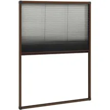 vidaXL Insektenschutz-Plissee für Fenster 80 x 120 cm Braun