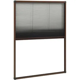 vidaXL Insektenschutz-Plissee für Fenster 80 x 120 cm Braun