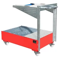 Bauer Südlohn Fahrbare Auffangwanne mit Lochplattenwand LPW 200-4, lackiert,