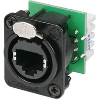 Neutrik NE8FDV-YK-B RJ45 Datensteckverbinder etherCon® D Serie NE8FDV-YK-B Buchse, gerade NE8FDV-YK-B Pole: 8P8C Schwarz