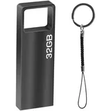 lUCKGOOD886 32GB Mini USB Flash Drive 32GB USB Flash Memory Stick 32GB mit Schlüsselanhänger für Computer, Tablets und andere Geräte (Schwarz*1)