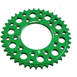 Kettenrad Alu CNC 420 - 45 Zähne - 5 Schrauben YCF Pit Bike grün
