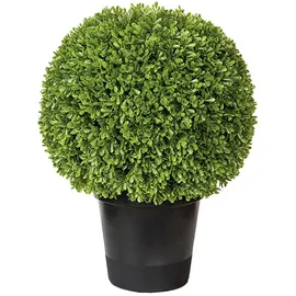 Fink Kunstpflanze Buchsbaum Kugel, getopft, (1 St.), Dekopflanze Buxus, aus Kunststoff, im Topf, Ø 18cm, 30cm oder 40 cm, In- und Outdoor geeignet grün Ø 40 cm