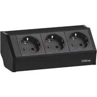 EVOline Tischsteckdose V-Dock 2,50 m Schwarz 1 St.