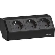 EVOline Tischsteckdose V-Dock 2,50 m Schwarz 1 St.