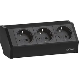 EVOline Tischsteckdose V-Dock 2,50 m Schwarz 1 St.