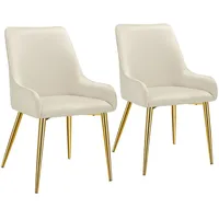 Tectake tectake® Polsterstuhl , in Samtoptik, gepolstert, schlanke, pulverbeschichtete