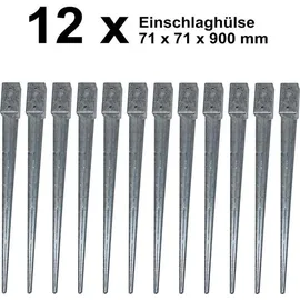 Estexo 12 Einschlaghülsen Vierkant