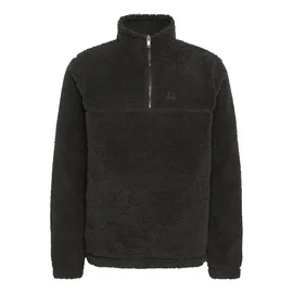 Blend Fleecepullover Troyer Schwarz XL