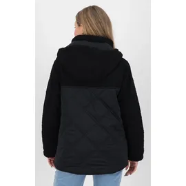 Lpo Steppjacke LPO "XAVIA WMN", Damen, Gr. 36/38 (M), schwarz, 100% Polyester, tailliert hüftbedeckend, Jacken Steppjacke, hochgeschlossener Kragen mit Sherpa-Fleece