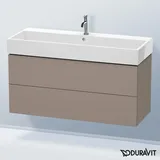 Duravit L-Cube 118,4x 45,9cm, bas. ma, 2 Schub., wandhängend
