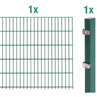 GAH Alberts Alberts Anbauset Doppelstabmatten 2m 80 cm 6/5/6, grün