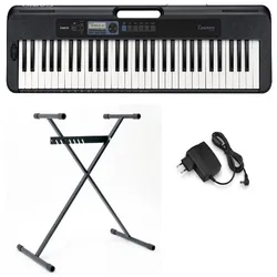 Home Keyboard CASIO "CT-S300", schwarz, Tasteninstrumente, B/H/L: 25,6cm x 7,3cm x 93cm, inkl. Keyboardstativ, B:25,6cm H:7,3cm L:93cm