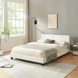 Corium Kunstlederbett Albacete 140x200 cm Weiß Corium