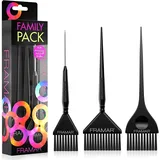 Framar Haarfärbepinsel Set - Haarfärbepinsel Friseur Bürste, Pinsel Haare Färben, Haarfärbeset, Haare Färben Zubehör, Haarfarbe Pinsel, Haarfarbe Strähnchen Set, Farbpinsel Haare Färben, Schwarz - 3PC