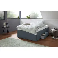 Westfalia Schlafkomfort Boxspringbett, grau (anthrazit), B:120cm L:200cm, Bezug Bett: