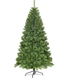 Costway Künstlicher Weihnachtsbaum, Tannenbaum mit Metallständer, Christbaum 928/1346 Spitzen PVC Nadeln, Kunstbaum Weihnachten Klappsystem grün