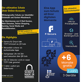 Reiner SCT Authenticator - F-Secure Datenschutzpaket Passwort Generator