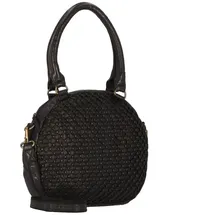 GREENLAND Nature Femi & Nine Schultertasche Leder 34 cm schwarz