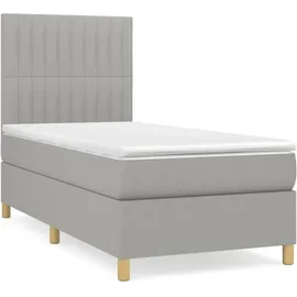 vidaXL Boxspringbett 100 x 200 cm Hellgrau