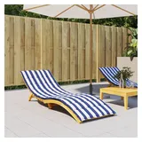 vidaXL Sonnenliegen Auflage 200 x 60 x 5 cm blau weiß gestreift 1 St.