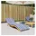 vidaXL Sonnenliegen Auflage 200 x 60 x 5 cm blau weiß gestreift 1 St.