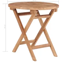 vidaXL Gartentisch 61 x 47 x 14 cm Braun