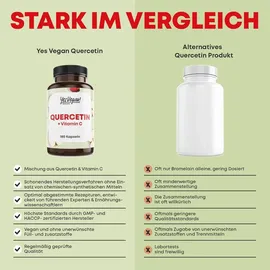 yes vegan Quercetin hochdosiert Kapseln 180 St.