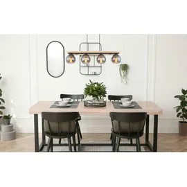 GLOBO Hängeleuchte Conni, (LBH 85x15x120 cm, / schwarz / LBH 85x15x120 cm