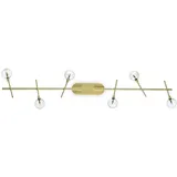 Ideal Lux Maracas 6-flg. Messing/transparent