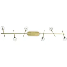 Ideal Lux Maracas 6-flg. Messing/transparent