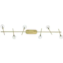 Ideal Lux Maracas 6-flg. Messing/transparent