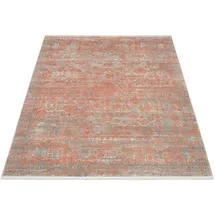 OCI DIE TEPPICHMARKE Teppich OCI DIE TEPPICHMARKE "COLOUR TADI", rosa (rosé), B:80cm H:8mm L:150cm, Polyacryl, Viskose, Teppiche, Teppich, Glanz Viskose, mit Fransen, Hoch Tief Struktur, Vintage, Wohnzimmer