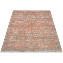 OCI DIE TEPPICHMARKE Teppich OCI DIE TEPPICHMARKE "COLOUR TADI", rosa (rosé), B:80cm H:8mm L:150cm, Polyacryl, Viskose, Teppiche, Teppich, Glanz Viskose, mit Fransen, Hoch Tief Struktur, Vintage, Wohnzimmer