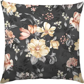 KAEPPEL Magnolia Floral Schwarz 155 x 220 cm + 80 x 80 cm