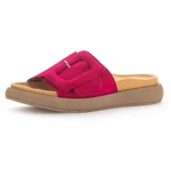 Pantolette, Plateau, Sommerschuh, Schlappen mit großer Zierschnalle, Gr. 43, pink, , 62210228-43