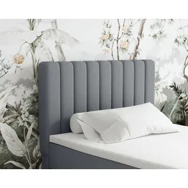 panda möbel Boxspringbett 100x200 EVEREST, mit Topper, mit Bettkästen, Einzelbett, , Panda Möbel - Grau