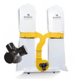 BAMATO Absauganlage AB-3900 inkl. 3-fach Adapter 400V Absaugung 3900 m3/h, 2200 W, (1-tlg), Späneabsaugung, Lüfterrad aus Metall, Fahrwerk, 1800 Pa gelb