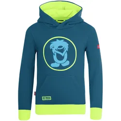 Trollkids Kinder Troll Kapuzenpullover - 104 - petrol/lime