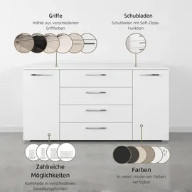 Rauch Kombikommode 160 x 81 x 42 cm Fango / Grau