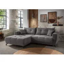 MID.YOU Eckcouch Cord 4-Sitzer Grau