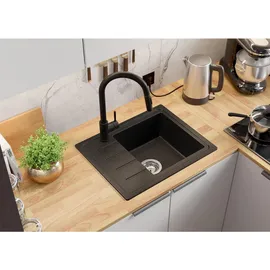 Primagran Kopenhagen Easy S007 rechts Einbau Kunststoff schwarz Handbetätigung 550 x 440 mm