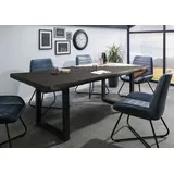 Massivmoebel24 Baumtisch 200 x 77 x 100 cm grau