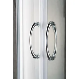 WELLTIME Runddusche WELLTIME "Summer SET", grau (chromfarben), B:80cm H:199cm T:80cm, Duschkabinen, mit leichtgängigen Schiebetüren, inkl. passender Duschwanne