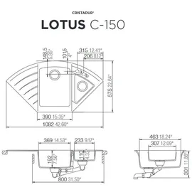 Schock Lotus C-150 Einbau bronze + Excenterbetätigung