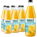 hohes C leichte Orange (6 x 1l), 60% Saft, Orangensaft, Vitamin C, ohne Zuckerzusatz laut Gesetz, vegan, mit recyceltem PET