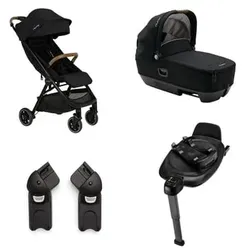 Nuna Kinderwagen TRVLTM lx Kompakt Caviar inklusive CARITM next Caviar & BASETM next